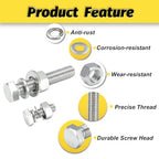 20 Sets 1/4-20x2 Bolt and Nut Set, Flat & Lock Washers Included,80PCS - size: 1/4-20x2" 20sets