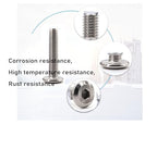 cSeao 20pcs 1/4"-20 x 1/2" Flat Head Allen Head Joint Conecting Bolts Socket Cap Screws for Furniture Table 304 Stainless Steel - size: 1/4"-20 x 1/2" 20pcs