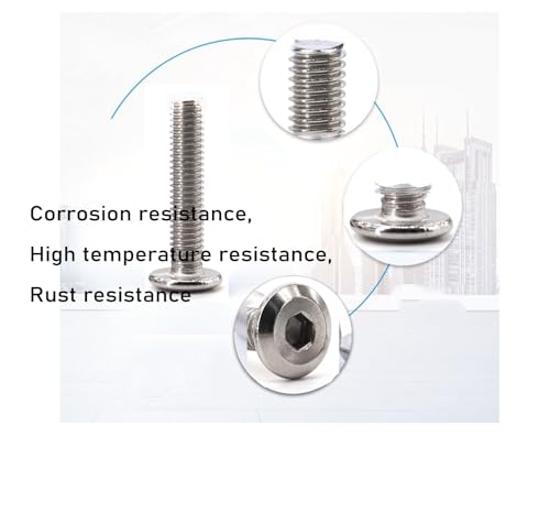 cSeao 10pcs 1/4"-20 x 2 Flat Head Allen Head Joint Conecting Bolts Socket Cap Screws for Furniture Table 304 Stainless Steel - size: 1/4"-20 x 2" 10pcs