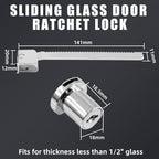 Luomorgo Sliding Glass Door Ratchet Lock, 1 Pc