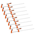 VEVOR Bar Clamps for Woodworking, 8-Pack, 36" Opening F Clamps, 600 lbs Load Limit, with Plastic Pad and Self-Locking Design, Premium Cast Iron and Carbon Steel, for Wood Working and Metal Working - size: 36"(8 Pack), style: Medium-Duty