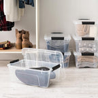 IRIS USA 6-Pack 13 Quart Storage Bins with Lids, Clear - color: Clear, size: 13 Qt, style: 6 Pack