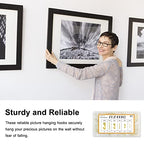50pcs Picture Hangers with Different Sizes, Heavy Duty 30-100lbs Picture Hanging Hooks with Nails, Wall Hangers,Picture Hooks,Professional Plaster Picture Hanging Kit for Wooden Wall or Drywall - size: Gold 30-100 lbs