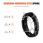 drainage cleaning cable, sewer drainage snake, pipe tool, hollow cable, drainage spiral cable, segmented quick operation (100Feet x 5/8 Inch)