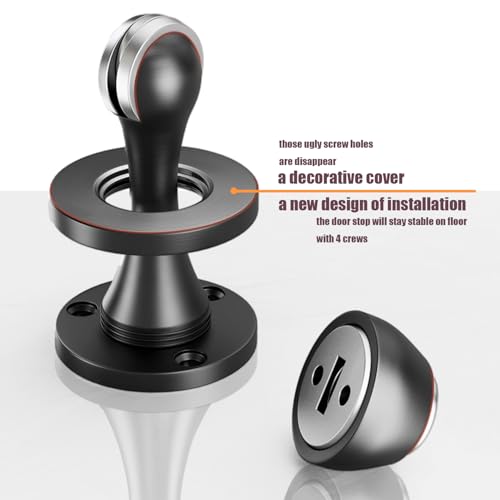 Solid Mental Magnetic Door Stop, Wall Mounted, Oil Rubbed Bronze, 5 PCS - color: 5 PCS Oil Rubbed Bronze