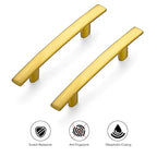 Ravinte Gold Cabinet Pulls Curved Drawer Handles, 3 Inch CC, 30 Pack - color: Gold
