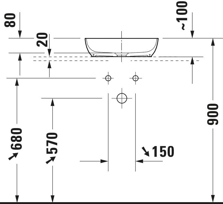 Open Box - Duravit 2660003200 - Bathroom Sinks Sinks