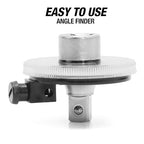 OEMTOOLS 25424 1/2 Inch Torque Angle Gauge, Meter for Precision Angular Tightening, 360 Degree Wheel, Adjustable Angle Measuring Tool Angle Tool Gauge Set - style: Angle Meter