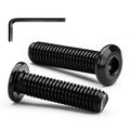 M8 x 25mm Flat Head Hex Socket Cap Screws Furniture Bolts, Stainless Steel 18-8 (304), Black Oxide, Countersunk Connector Screw, Full Thread, 20 PCS (with Hex Spanner) - size: M8 x 25mm