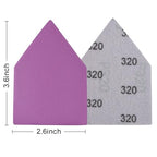 320 Grit Sandpaper, Triangle Sanding Sheets, Fits Milwaukee M12 Fuel Sander - style: 320 Grit