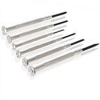 6PCS Mini Screwdriver Set, Small Professional Repair Tool Kit with 6 Different Size Flathead and Phillips Screwdrivers, Precision Screwdriver Sets for Jewelry, Watch, iPhone, Eyeglass Repair - style: 6PCS