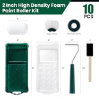 Foam Paint Roller Kit, 10 Pack, 2 Inch Mini Paint Roller Set