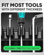 ALOANES Magnetic Screwdriver Organizer 36-Slot Black 3PC for Toolbox - color: Black