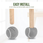 Macarrie 60 Pcs Precut Tennis Balls for Chairs Legs, Gray - color: Grey