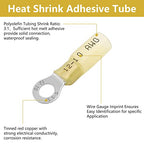 100PCS Heat Shrink Ring Terminals, Marine Grade - size: AWG(12-10)