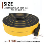 Yotache High Density Adhesive Foam Tape 1" Wide X 3/4" Thick, 13 Ft - size: 1"x3/4"x13 FT