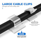 40Pack Large Cable Clips, Adhesive Wire Holders for Desk Wall, Clear - color: Clear- L06(40PCS)