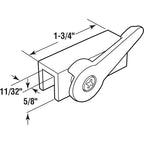 Prime-Line U 9825 Extruded Aluminum, White, Cam Action Lock (Single Pack), 3-16 in.