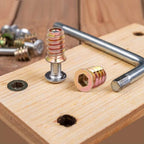 MECCANIXITY 6Pcs Threaded Inserts Nuts, M8x15mm Hex Socket Drive Nut Inserts for Wood - 304 Stainless Steel Screws Furniture Screw in Nuts Bolt Fastener Connector Wood - size: M8x15mm