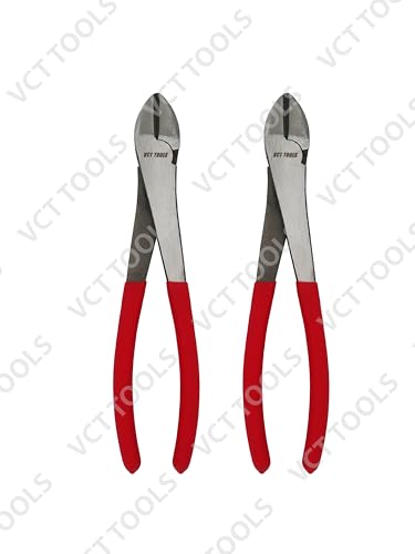 VCT 2 Pack 10 Inch Diagonal Cutting Pliers, Heavy Duty Professional Side Cutters, Non‑Slip Comfort Grip