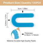Sukh Leveling System Tile Spacers - 1/16 Inch Plastic Horseshoe Shims