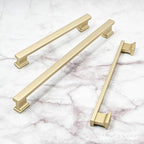 Alzassbg Brushed Gold Cabinet Pulls and Handles 10 Pack, AL3061MGP - color: Brushed Gold, size: 5" Hole Center