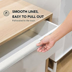 Ravinte Silver Finger Edge Pulls Drawer Edge Pulls 300mm/11.8 inch 6 Pack - size: 8.8" Hole Center,11.8" Overall Length