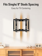 Mounting Dream Fixed TV Wall Mount Bracket for Most 17-42'' Flat Screen TV - size: Fixed for 17"-42" TV & 8" Studs