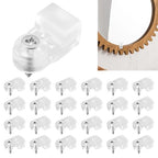 25Pcs Glass Retainer Clips, Clear with Screws, Panel Fixing Clips