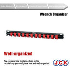 JCK Aluminum Wrench Organizer Wall Mount Rack, 12 Hooks for Toolbox - style: Wrench Organizer