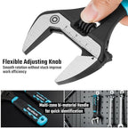 DURATECH 8-Inch Wide Jaw Adjustable Wrench - color: Black & Blue, size: 8-Inch