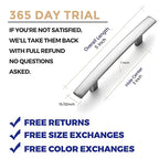Ravinte Brushed Nickel Cabinet Pulls Curved Drawer Handles 3 Inch 30 Pack - color: Brushed Nickel