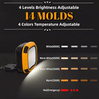 2 Pack Magnetic Work Light Rechargeable 5000Lumens, 6000mAH - color: yellow1