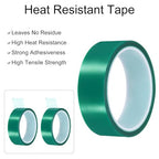 uxcell Green Heat Tape, 1 Roll 30mmx33m 108ft High Temperature Heat Resistant Tape for Sublimation,Heat Vinyl Press,Heat Transfer, Circuit Board, No Residue - color: Green, size: 30mmx33m