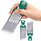 3 Pack 2" Angled Paint Brush Set, Synthetic Bristles, Rubber Short Handle - size: 2 Inch Angled, 3 Pack