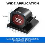 40Pack Large Cable Clips, Adhesive Wire Holders for Desk Wall, Black - color: Black