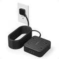TESSAN Surge Protector Power Strip with 900J Surge Protection, 25 Ft, Black - color: Black with 1 USB C, size: 25 feet