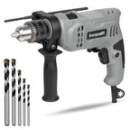 4.5Amp Corded Hammer Drill 3000 RPM Impact Drill with 5pcs Bits - style: Hammerdrill with 5pcs drill Bit