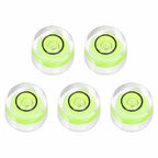 5pcs Round Bubble Level 10x6mm - Mini Circular Bullseye Spirit Levels Measuring Layout Tools for Leveling Camera/Tripod/Telescope/Workshop/Turntable/Pictures Frame, Green