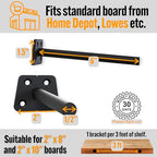 EVALD 6 Inch Floating Shelf Brackets, Hidden Shelf Brackets for Floating Shelves, Heavy Duty Shelf Bracket with Screws & Anchors, Floating Shelf Mount (4 Pack) - size: 6 Inch, style: 4 Pack All-purpose