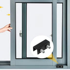 4 Sets Sliding Window Locks, Sliding Door Lock with Keys, Black - color: Black