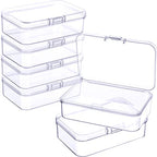 Jetec 6 Pieces Small Clear Plastic Storage Box, 3.3 x 2.1 x 1 Inch - size: 3.3 x 2.1 x 1 Inch