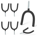 HUHOLE 6 Pack Screw in U Hooks Garage Storage Organizers - style: HD U Hook 6PC