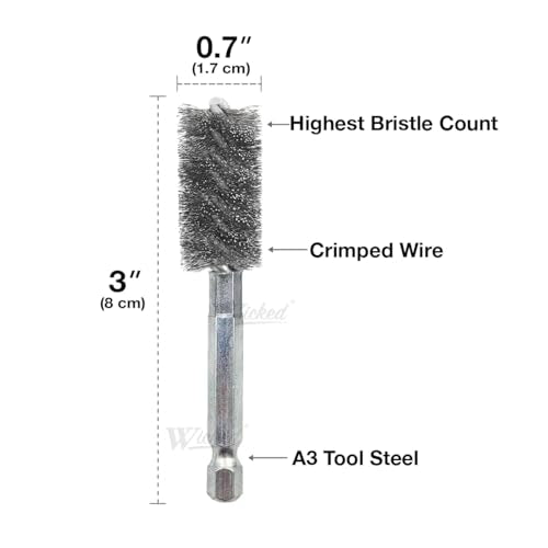 WICKED Professional ID Copper Tube Pipe Cleaner Replacement Brushes (1/2” (2-Pack)) - style: 1/2” (2-Pack)