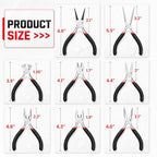 8Pcs Mini Pliers Set for Jewelry Making, Electronics & DIY Crafts