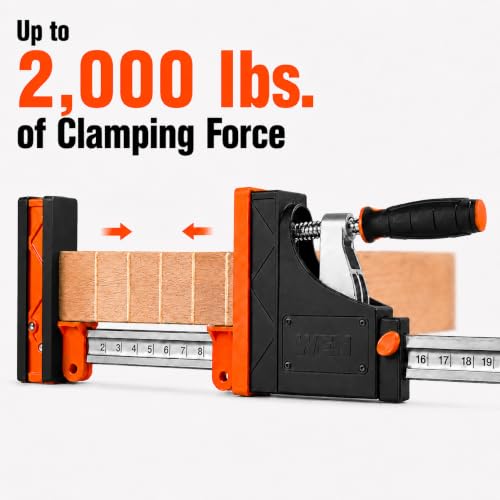 WEN 50-Inch 2000-Pound Parallel Jaw Clamp and Spreader Set, Two-Pack (CLP502) - size: 50-Inch Clamps, Two Pack
