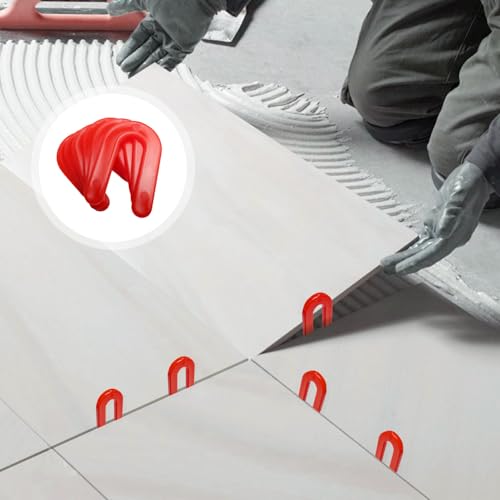 400 Horseshoe Tile Spacers, 1/8-Inch U-Shaped Plastic Spacers for Tile Leveling System Floor Wall Tile Installation - size: 1/8"-400 Pcs