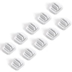 Lamicall 10 Pack [Spring Fixed] Cord Holder, Adjustable Desk Cable Clips - size: 10Pack - Adjustable Slot