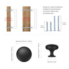 AVICCI 10 Pack Cabinet Knobs Mattle Black Modern Drawer Pulls for Kitchen Cabinet Batheroom Drawer Dresser Furniture Handware Cabinet Pulls - color: Mattle Black, size: Knob-10Pcs