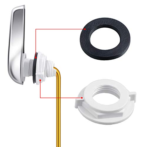Honoson 4 Pcs 2 Inch Universal Toilet Flush Handle Replacement Kit, Black - color: Black